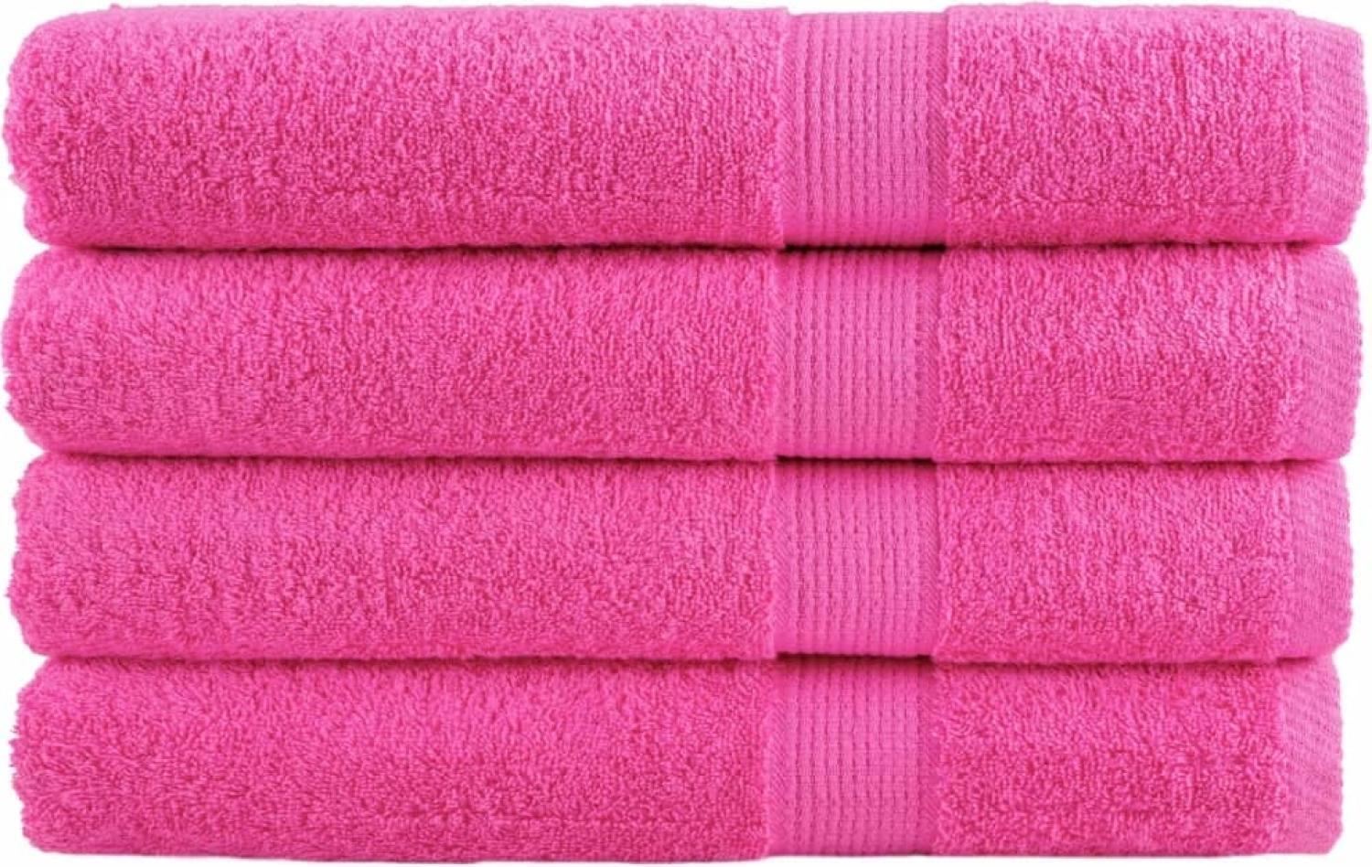 Premium-Handtücher 4 Stk Rosa 100x200cm 600g/m² 100% Baumwolle 137534 Bild 1