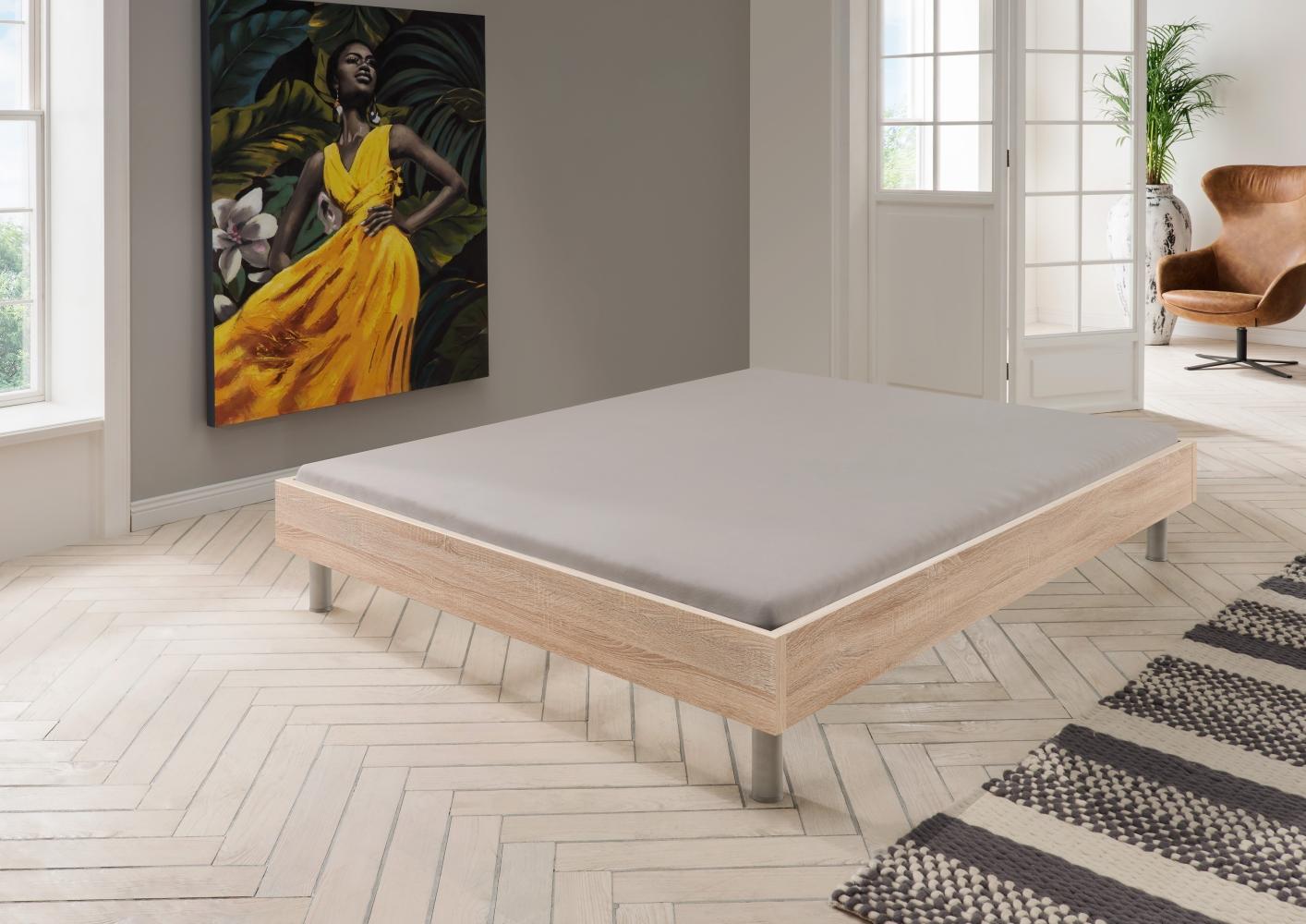 Wimex 'Easy Beds' Bettgestell, Holz Eiche-Sägerau, B169 x H38 x T210 cm Bild 1