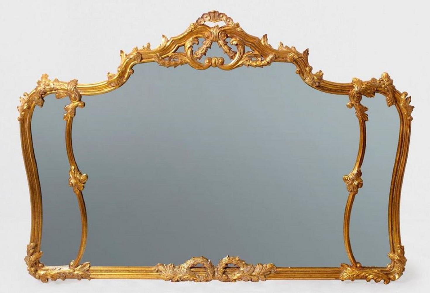 Casa Padrino Luxus Barock Spiegel Antik Gold - Prunkvoller Wandspiegel im Barockstil - Antik Stil Garderoben Spiegel - Wohnzimmer Spiegel - Barock Möbel Bild 1