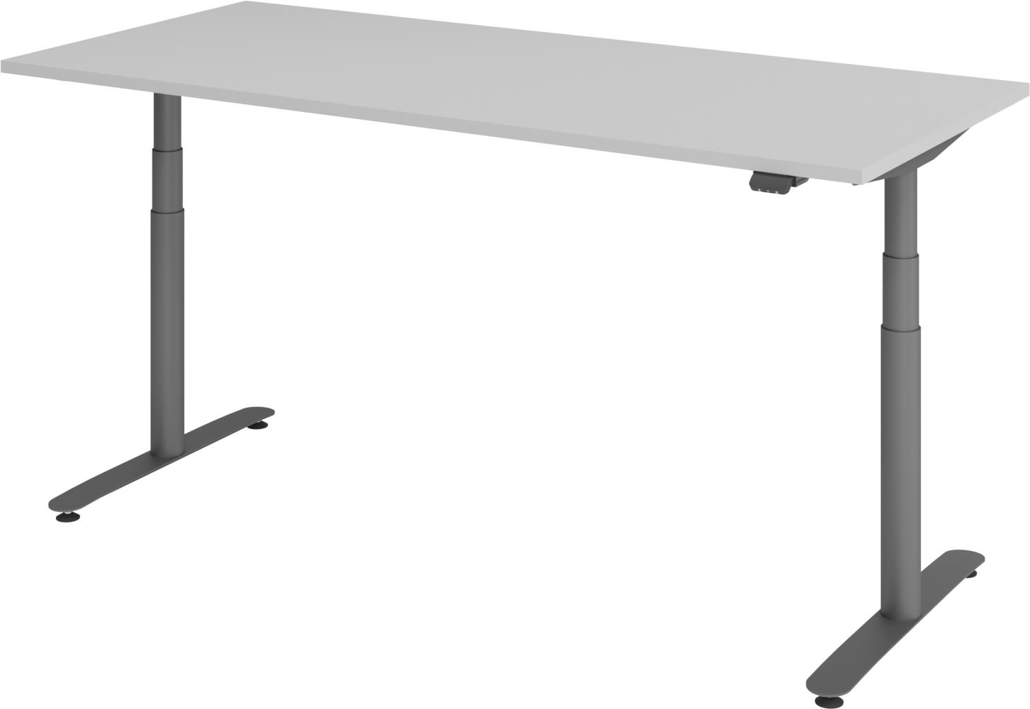 bümö® smarter Schreibtisch Serie-XDLR elektrisch höhenverstellbar mit App-Steuerung 180 x 80 cm in Grau / Graphit Bild 1