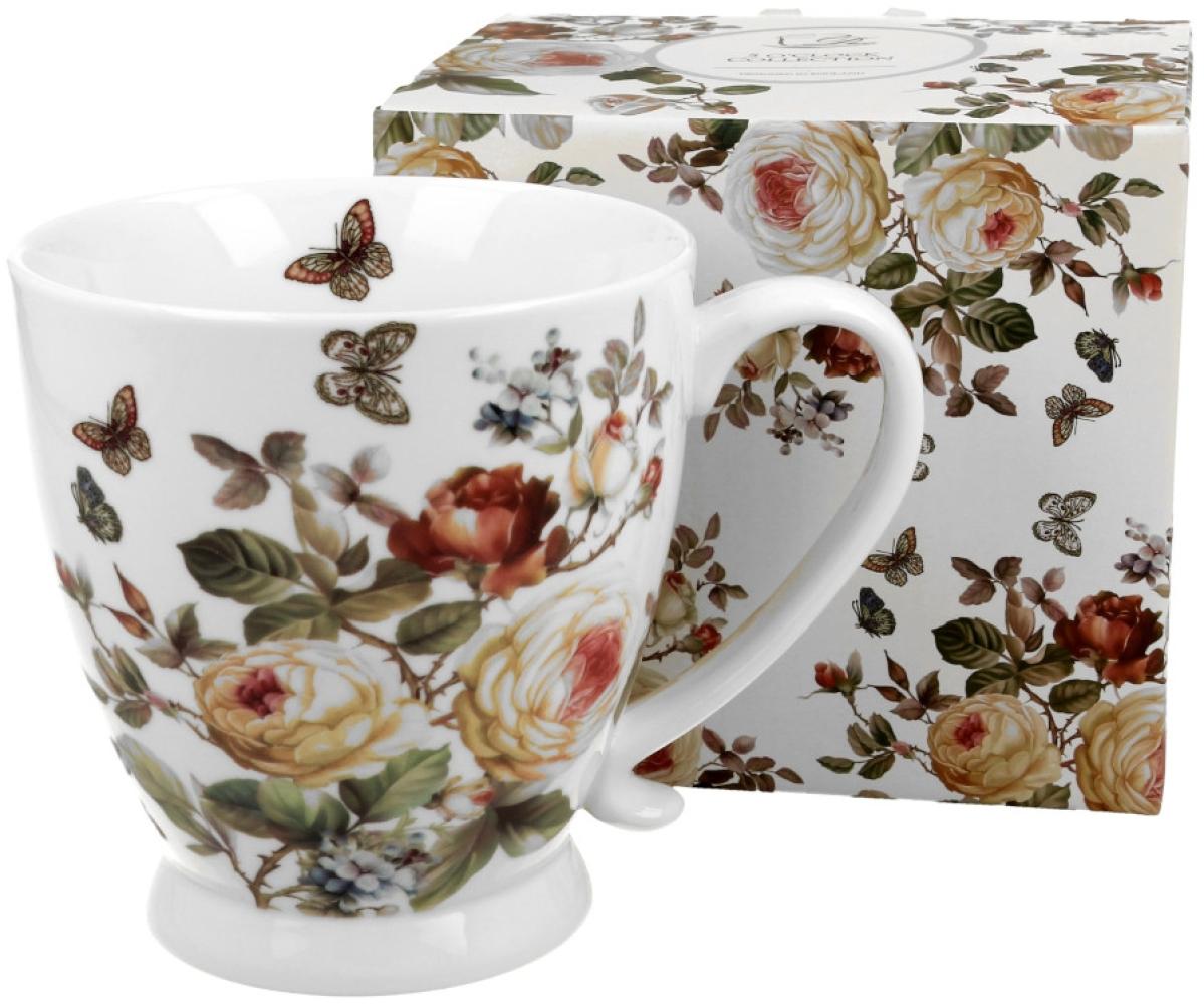 DUO FLORAL Jumbobecher 480 ml ZAHRA mit Fuß, New Bone China Porzellan Bild 1