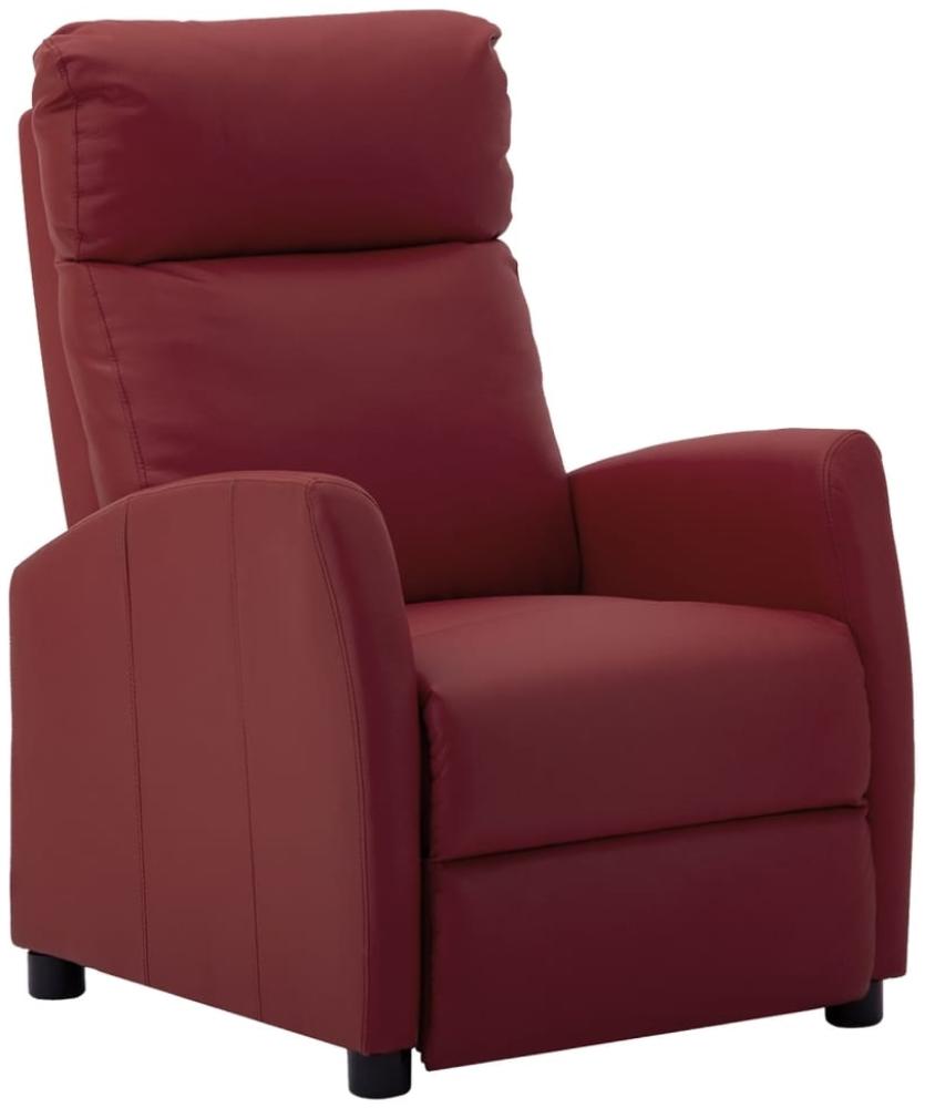 vidaXL Elektrischer Sessel Verstellbar Weinrot Kunstleder [3073660] Bild 1