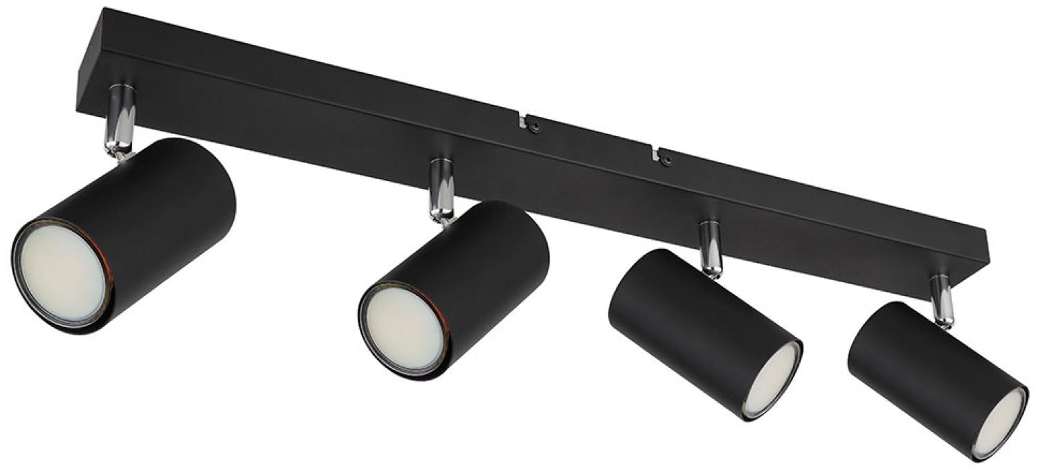 LED Deckenleuchte, schwarz, bewegliche Spots, L 56 cm Bild 1