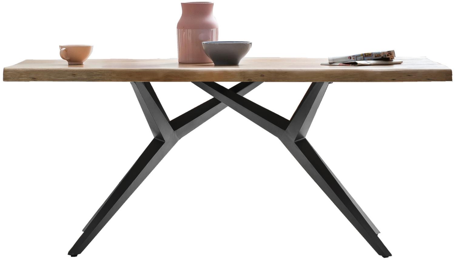 Sit Möbel Tables & Co Tisch 180x100 cm L = 180 x B = 100 x H = 80,5 cm Platte natur, Gestell antikschwarz Bild 1