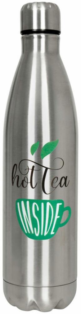 Könitz Flasche Hot Bottle - Tea Inside, Thermoflasche, Outdoorflasche, Doppelwandig mit Verschluss, Edelstahl, Silbern, 750 ml, 11 9 245 2726 Bild 1