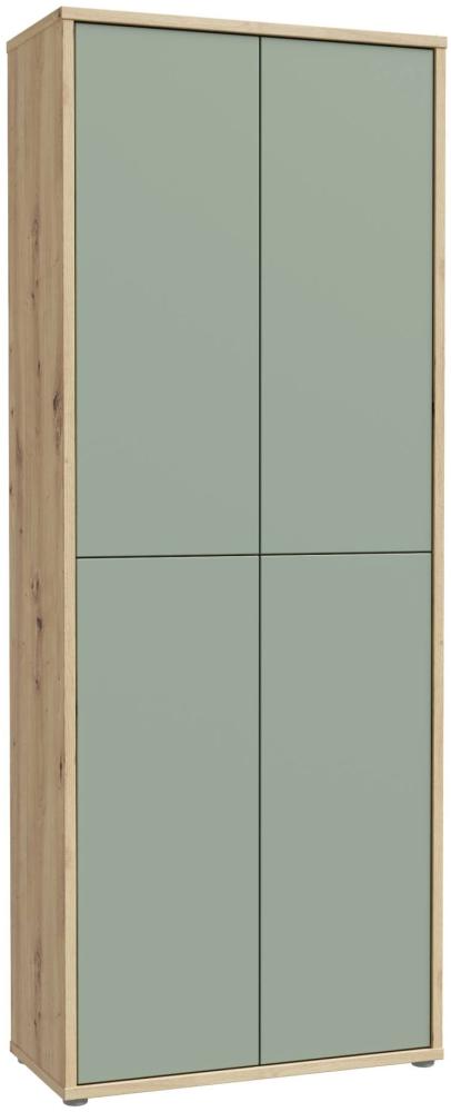 Schrank ALICE SPRINGS Korpus: Artisan Oak mit Secret Grey / Sage Green Bild 1