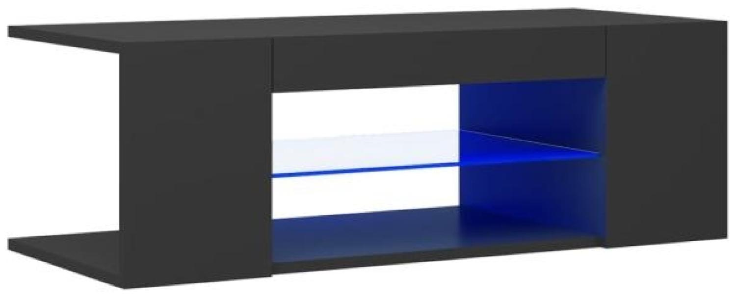 vidaXL TV-Schrank mit LED-Leuchten Grau 90x39x30 cm Bild 1