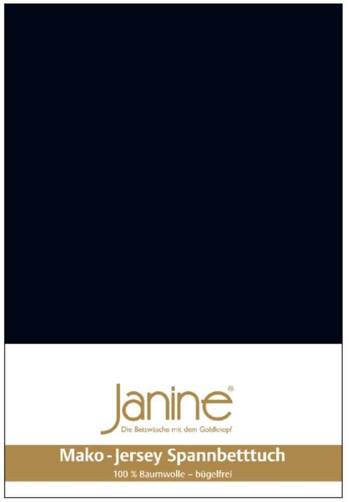 Janine Mako Jersey Spannbetttuch Bettlaken 140-160x200 cm OVP 5007 98 schwarz Bild 1