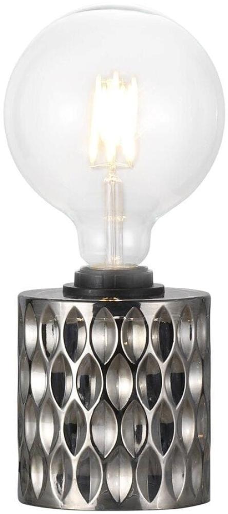 Tischlampe Riffelglas rauch Nordlux Hollywood mit E27 Fassung Bild 1