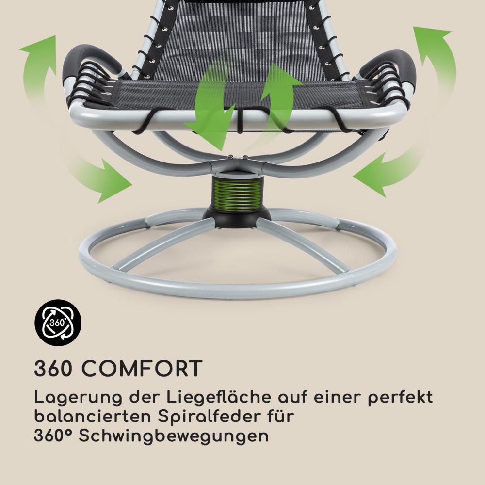 The Chiller Schwingliege 77x85x173cm 360 Comfort ComfortMesh schwarz Schwarz Bild 1