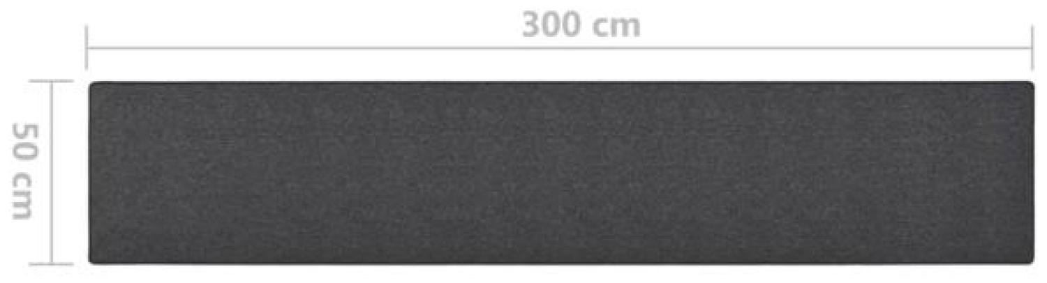 vidaXL Teppichläufer Anthrazit 50x300 cm Bild 1