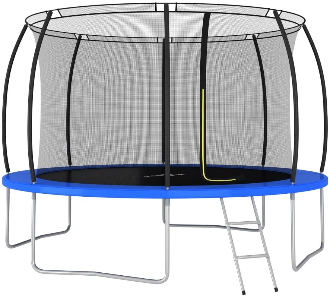 Trampolin-Set inkl. Sicherheitsnetz, Leiter und Regenschutz, Rund 150 kg, 366x80 cm Bild 1