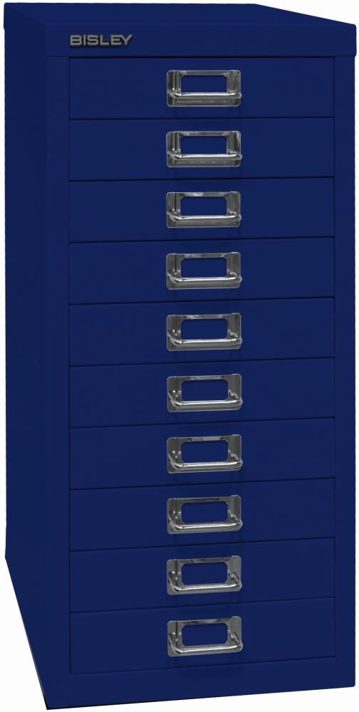 Bisley Schubladenschrank Basis A4 10 Schübe oxfordblau Bild 1