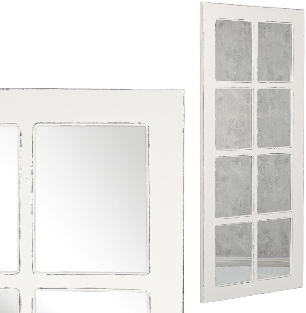 Spiegel WINDOW Antik-Weiß ca. 180x80cm Landhaus Fensterspiegel Wandspiegel Bild 1