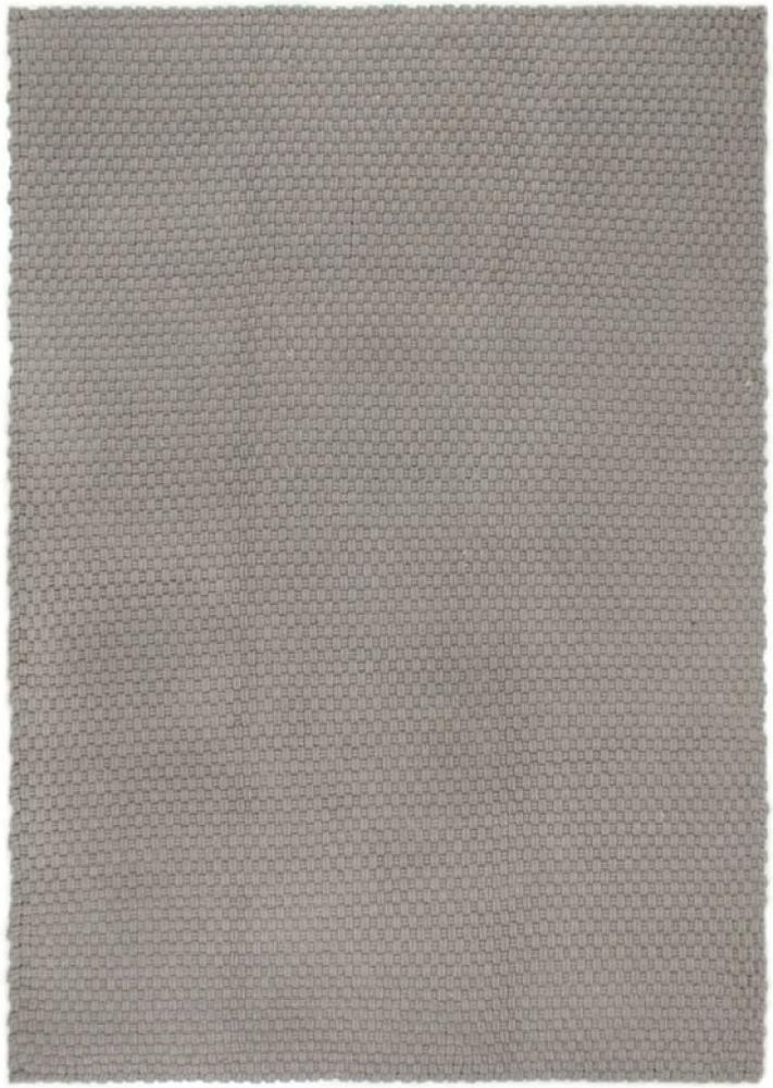 Teppich Rechteckig Grau 180x250 cm Baumwolle Bild 1