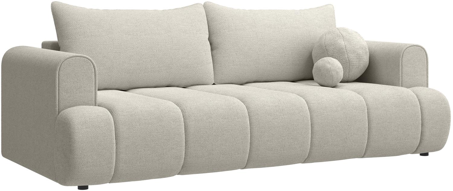 Selsey Dandelino - 3-Sitzer Sofa mit Schlaffunktion, Chenille-Bezug, graubeige Bild 1