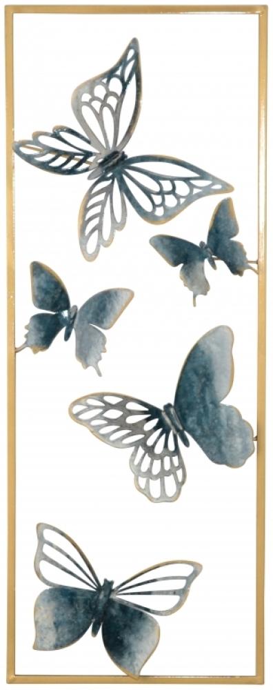 Wandbild mit Schmetterlingen "Ronny", gold/grau Bild 1