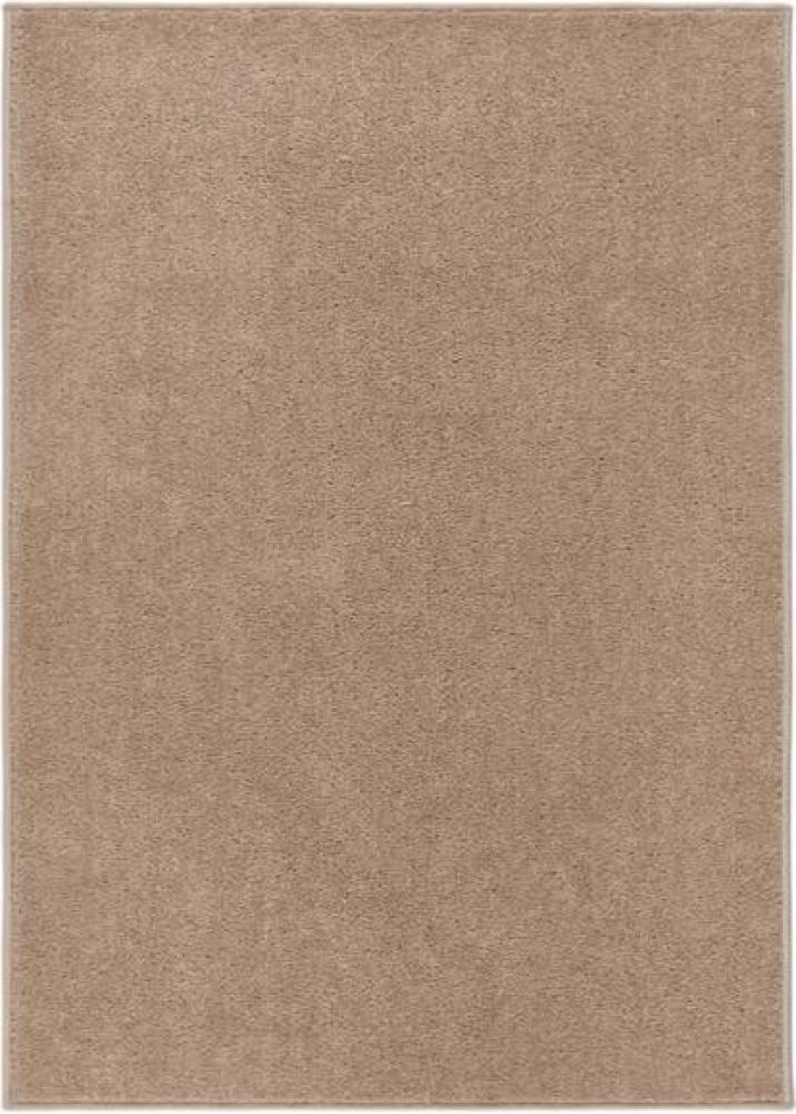 Teppich Kurzflor 240x340 cm Braun Bild 1