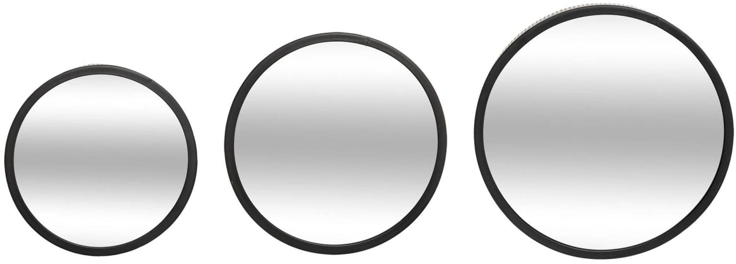 Runde Spiegel MONA, 3 Stück, schwarz Bild 1
