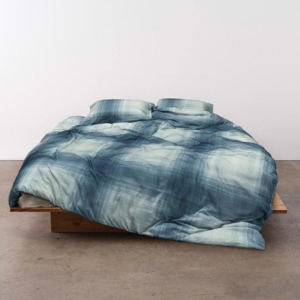 Marc O Polo Flanell Bettwäsche Phia stormy blue|155x220 cm + 80x80 cm Bild 1