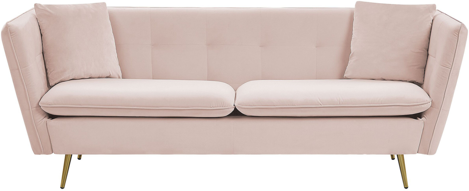 3-Sitzer Sofa Samtstoff rosa FREDERICA Bild 1