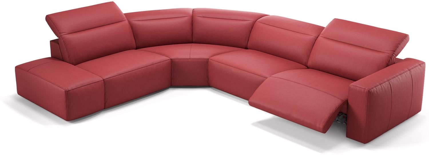 Sofanella Sofalandschaft LENOLA Ledercouch Echtleder Big Sofa in Rot XL: 332 Breite x 109 Tiefe Bild 1
