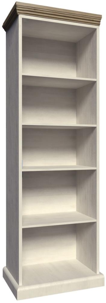 Bücherregal Royal Standregal 67cm Pinie skandinavisch weiß Wildeiche Landhaus-Stil Bild 1