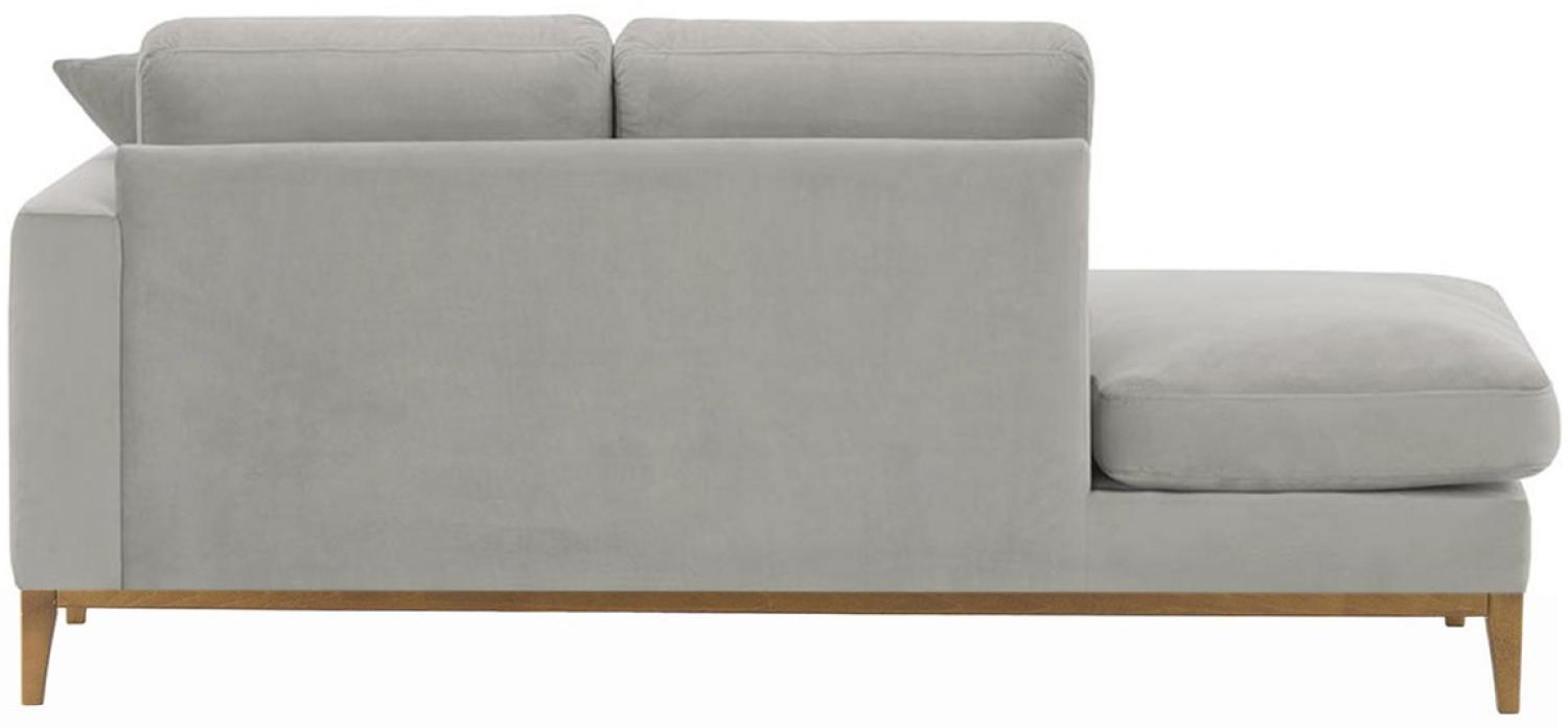 SLF24 - Rechtsseitiges Chaiselongue Covex Wood - Senf - Velluto 8, Farbe der beine: schwarz Bild 1