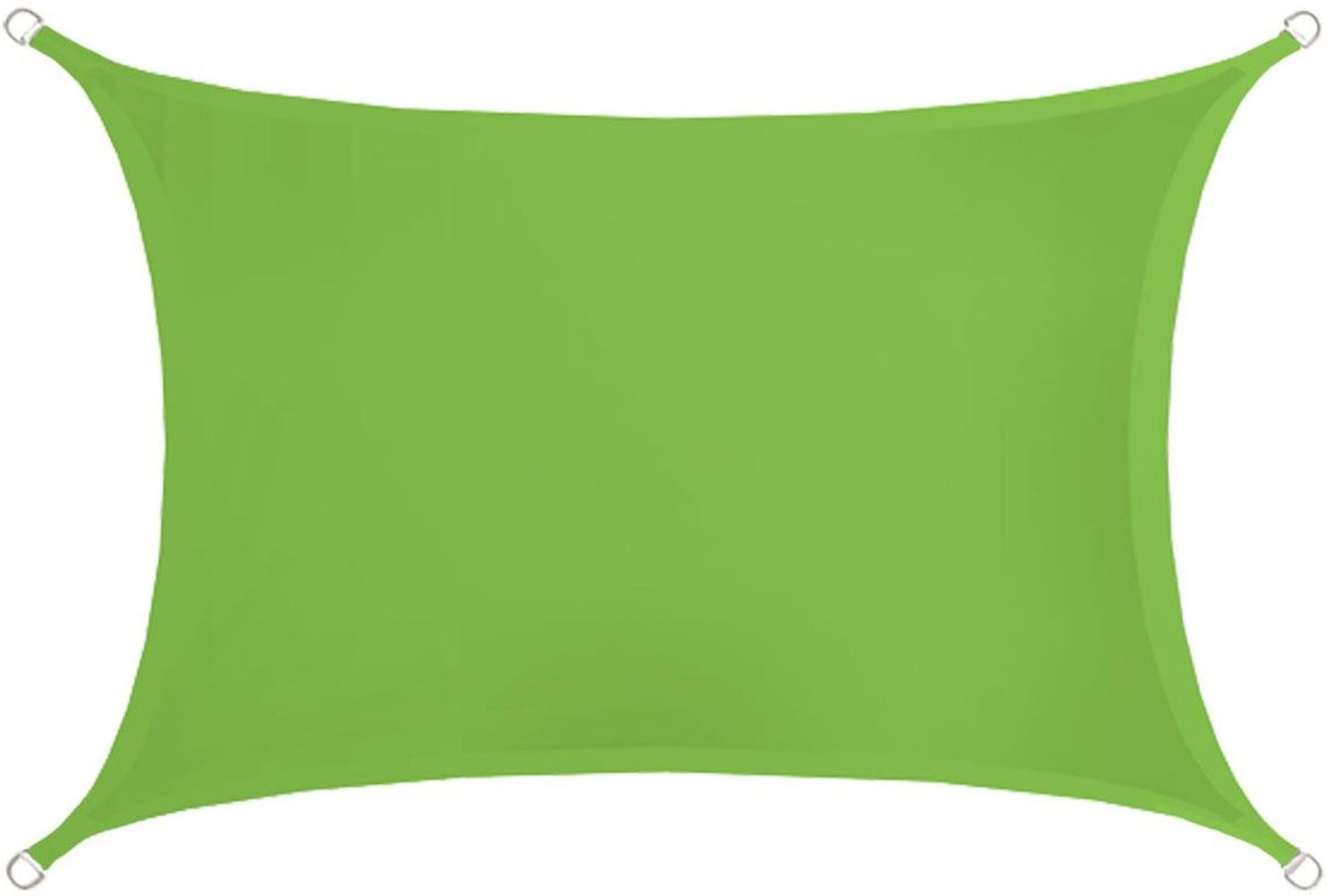 AMANKA UPF50 plus UV Sonnensegel 2x3 Polyester Rechteck Wasserabweisend Garten Balkon Grün Bild 1