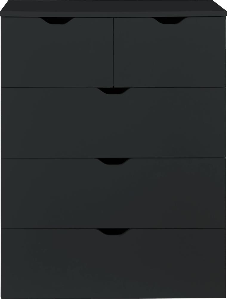 Kommode Basix in schwarz 80 cm Bild 1