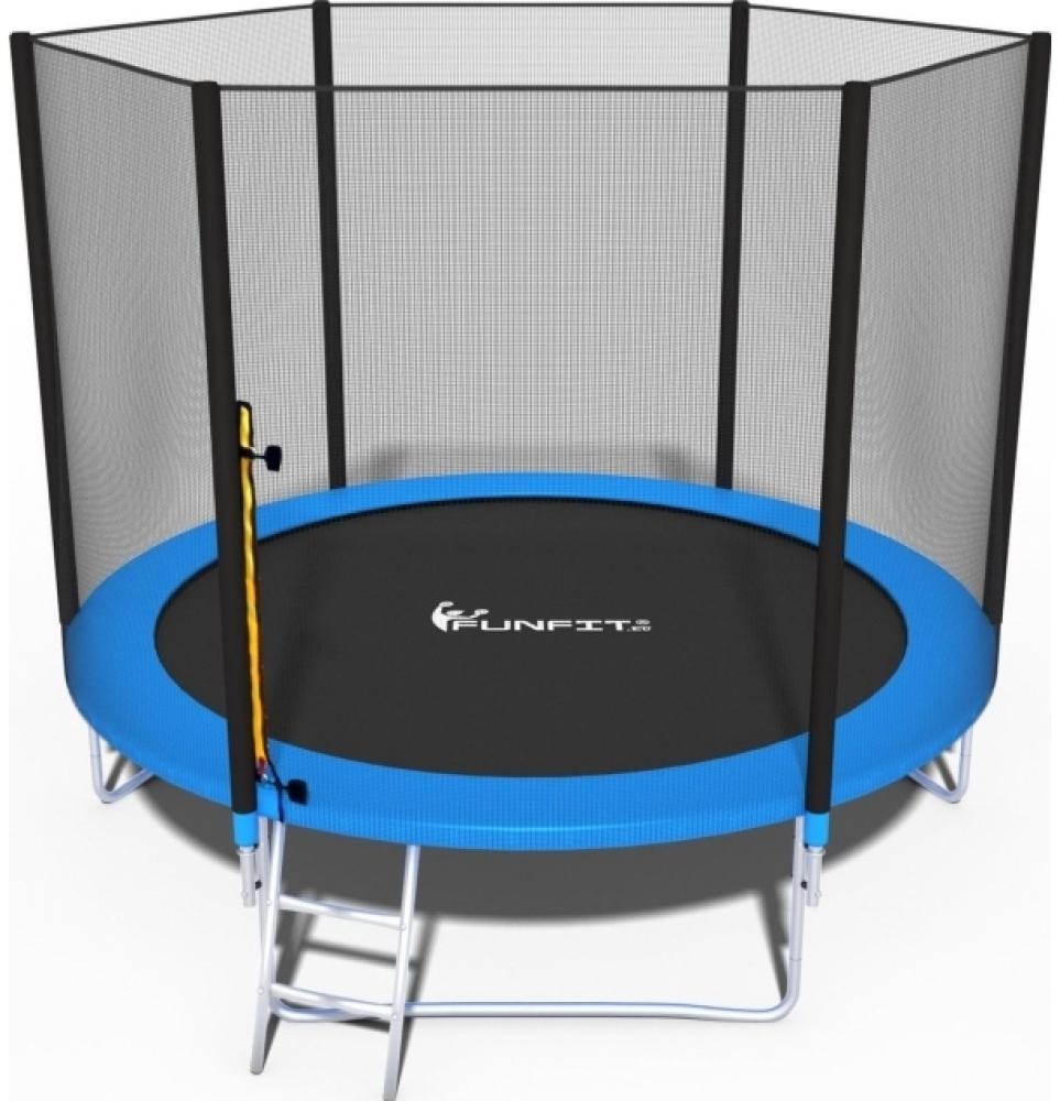 Funfit Garden trampoline for children with external net and 252 cm ladder Bild 1