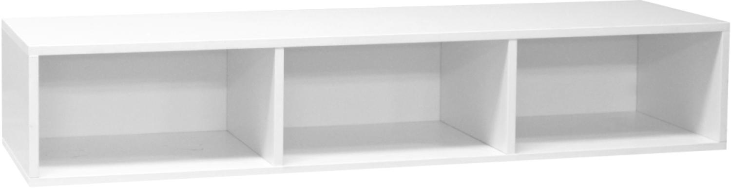 Hängeregal MIX BOX in weiß matt, mit 3 offenen Fächern, ca. 120 cm Bild 1