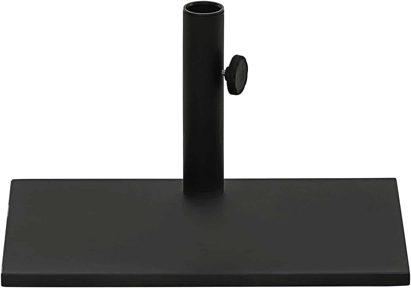 Dehner Schirmständer, ca. 49 x 30 x 24. 5 cm, 20 kg, Metall, schwarz Bild 1