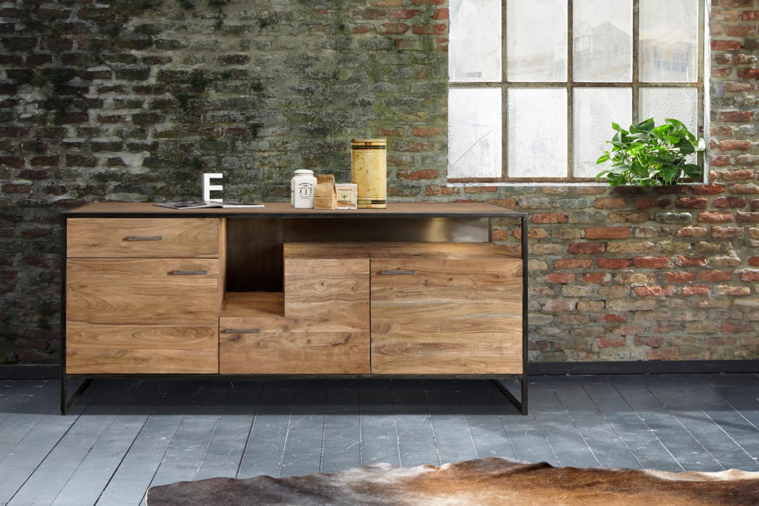 Sideboard Kommode 175 x 85 x 45 cm Akazienholz stonefarben SYDNEY 72234654 Bild 1