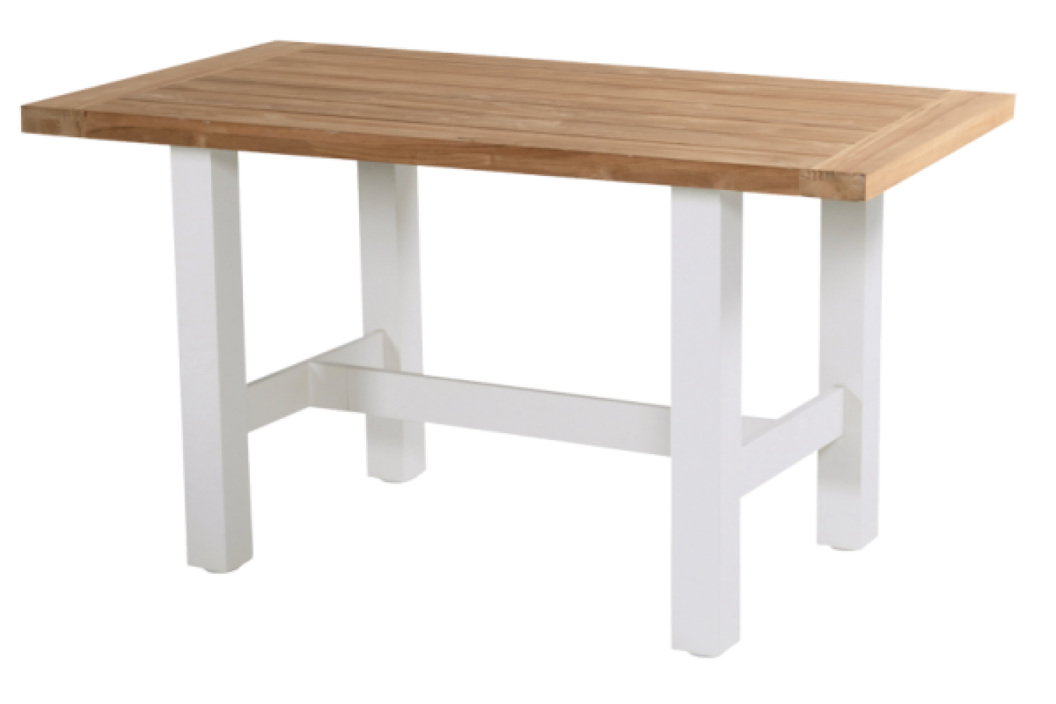 Bartisch Sophie Yasmani (royal white / natural teak 180 x 100 x 110 cm) Bild 1