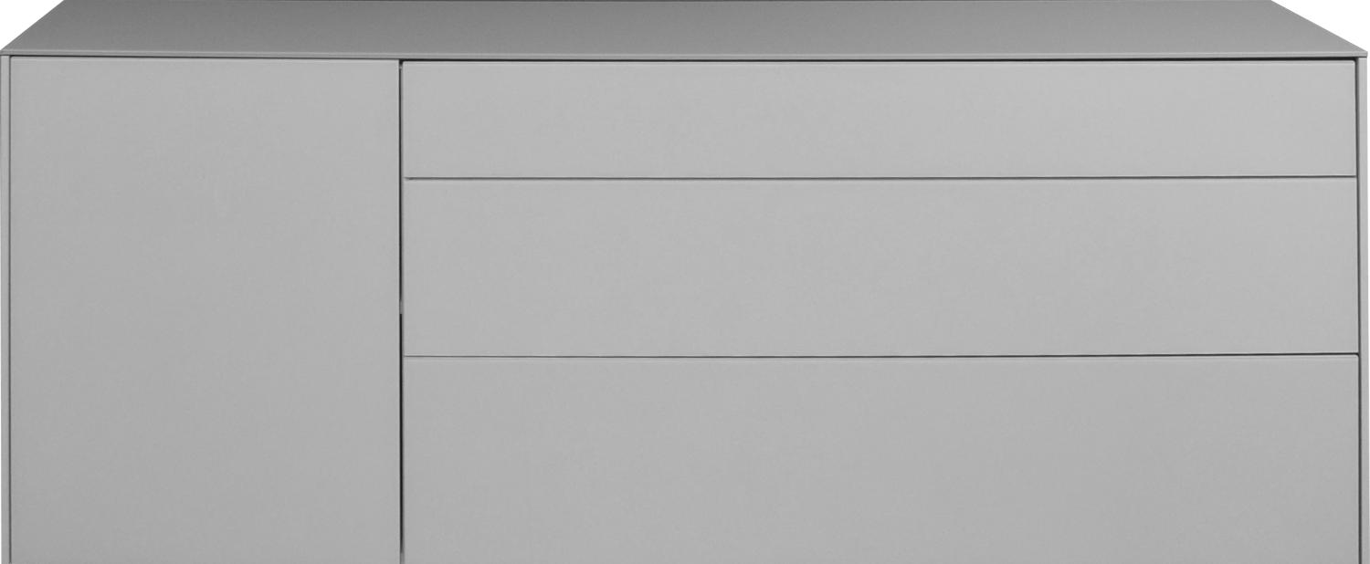 Mäusbacher Imola Lowboard Holzwerkstoff/Glas 169x63x42 cm Kreidegrau matt lack/Glas Kreidegrau glanz Bild 1