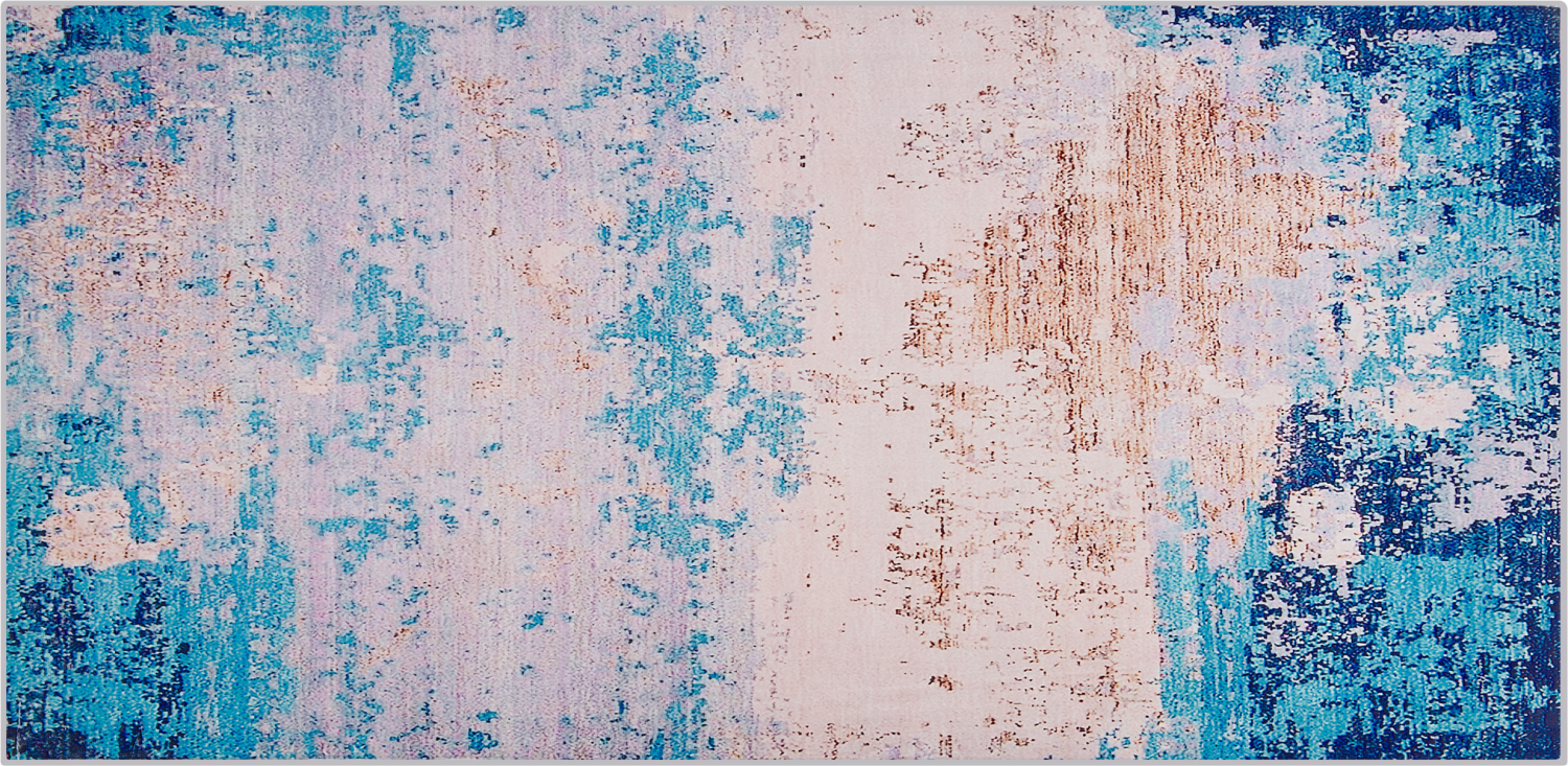Teppich blau 80 x 150 cm Kurzflor INEGOL Bild 1