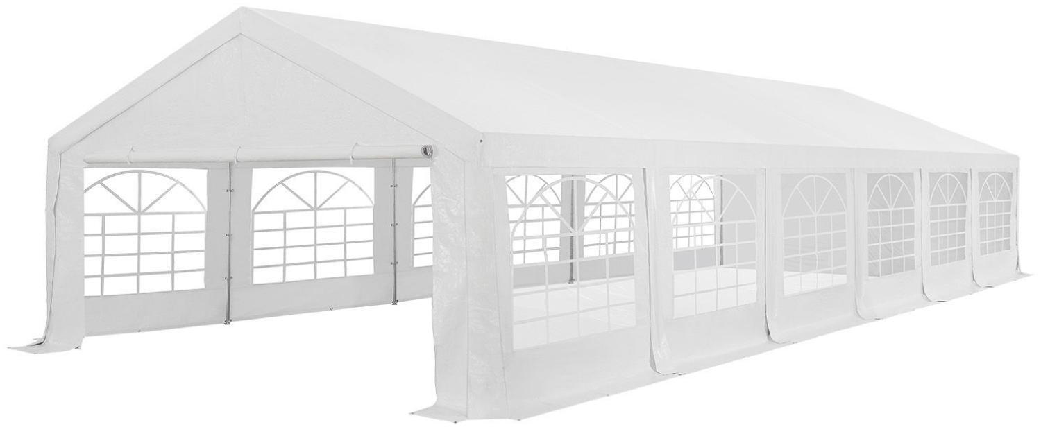 Juskys Partyzelt Gala 6 x 12 m - UV-Schutz Plane, flexible Seitenwände - Pavillon stabil, groß - Outdoor Party Garten - Zelt Festzelt Weiß Bild 1