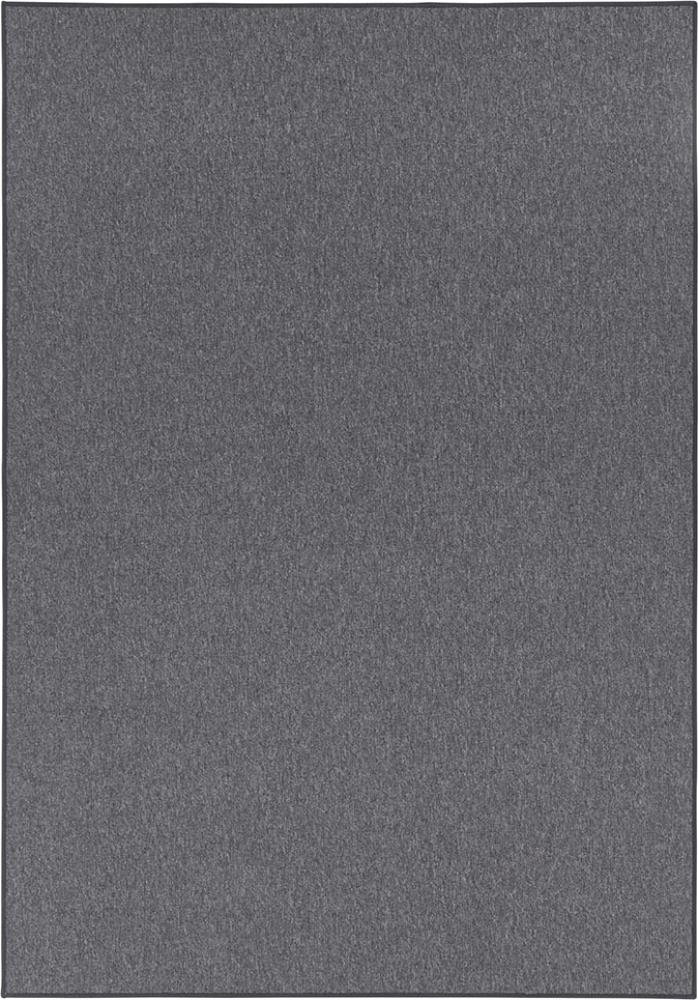 Feinschlingen Teppich Casual grau Uni Meliert 3er Set - dunkel grau - 67x140/67x140/67x250 cm Bild 1