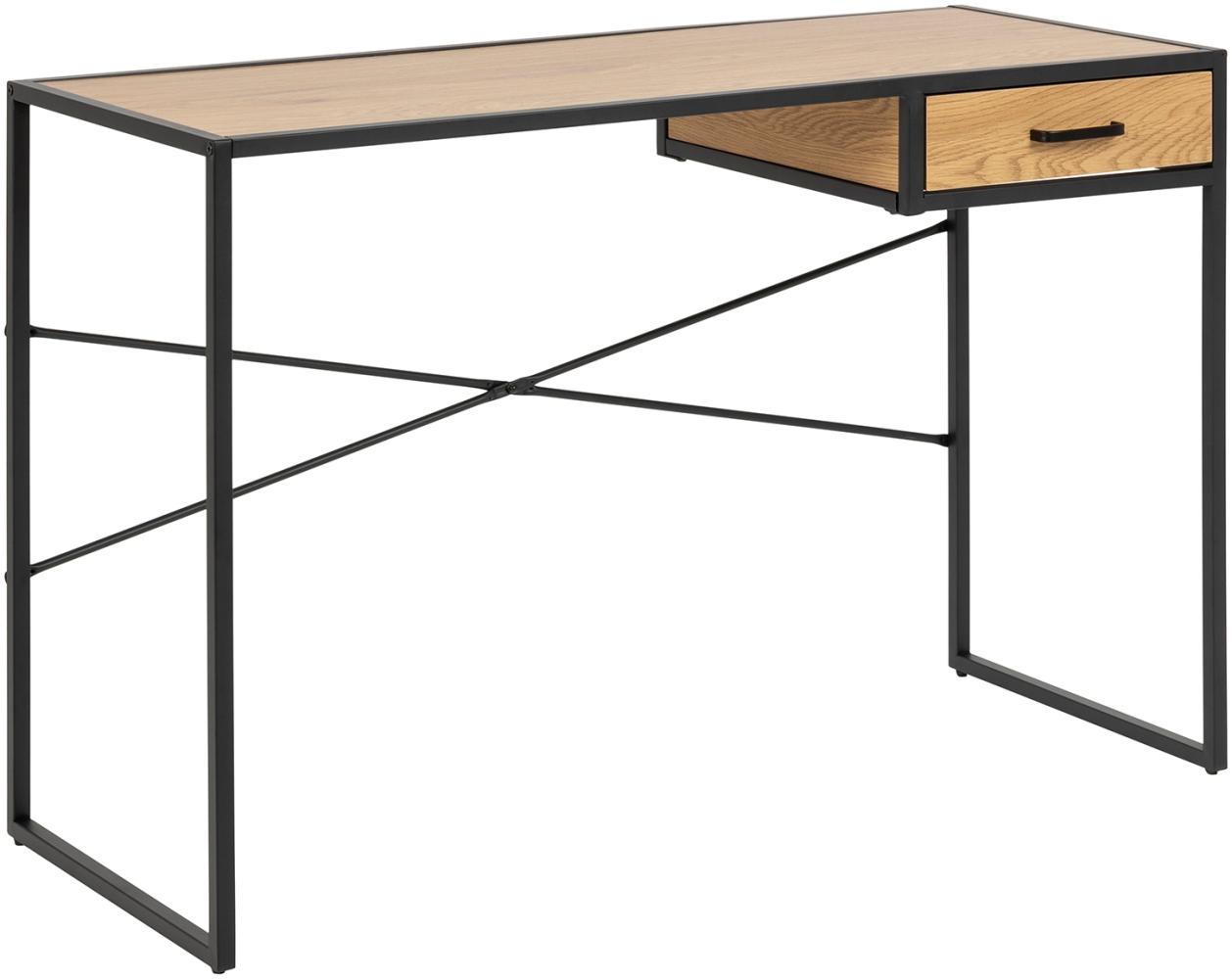 Schreibtisch >Carney< in Wildeiche aus Metall - 110x75x45cm (BxHxT) Bild 1