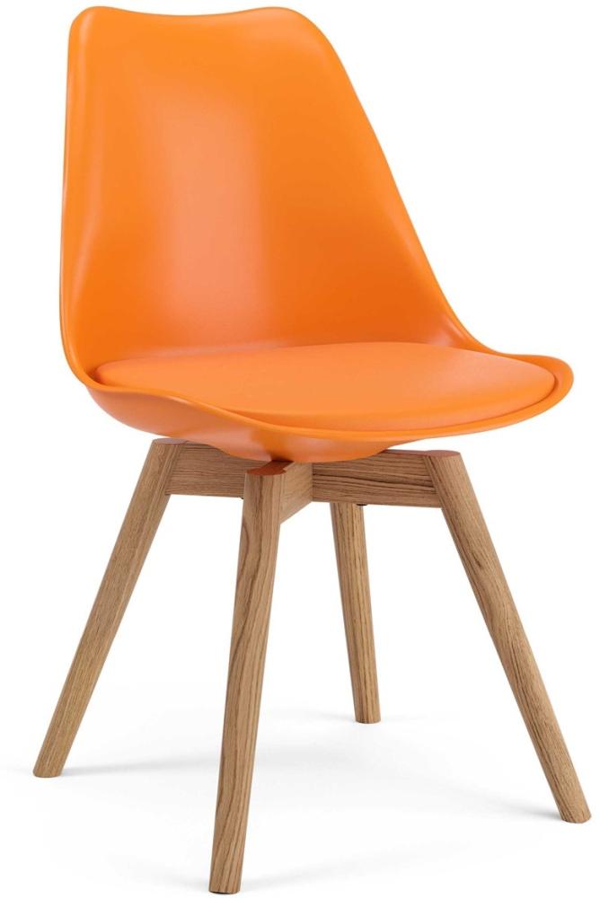 'Olbia' Stuhl, Orange/Eiche Bild 1