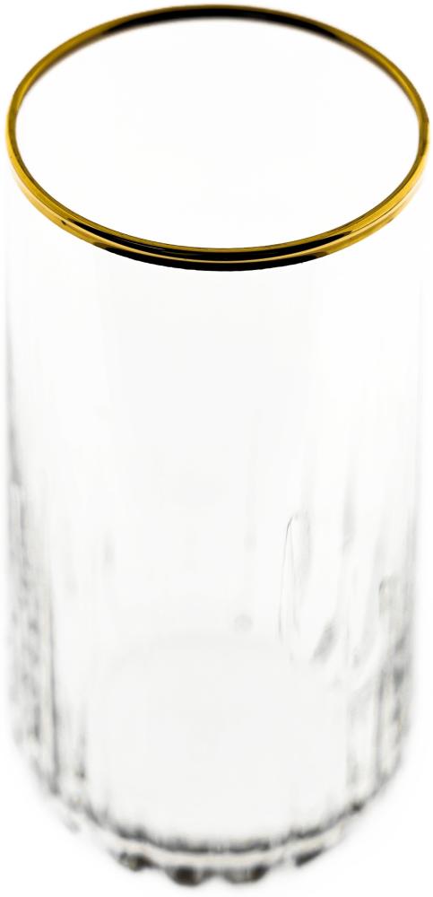 Pasabahce 420695 Nova Trinkglas Set 4-teilig mit elegantem Goldrand - 360 ml Cocktailgläser Saftglas Bild 1