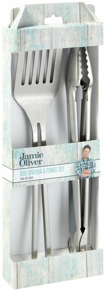 Jamie Oliver BBQ Premium Grillwender und Grillzange, 2er Set, Grillbesteck, Grill Zange, Wender, Grillzubehör, Zubehör, 554252 Bild 1