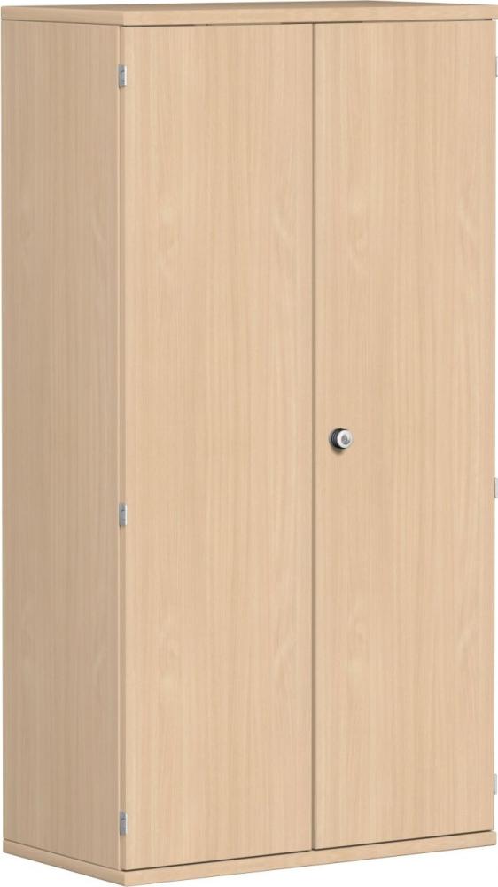 Garderobenschrank mit ausziehbarem Garderobenhalter, 80x42x154cm, Buche Bild 1