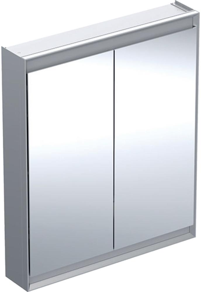 Geberit ONE Spiegelschrank mit ComfortLight, 2 Türen, Aufputzmontage, 75x90x15cm, 505. 812. 00, Farbe: Aluminium eloxiert - 505. 812. 00. 1 Bild 1