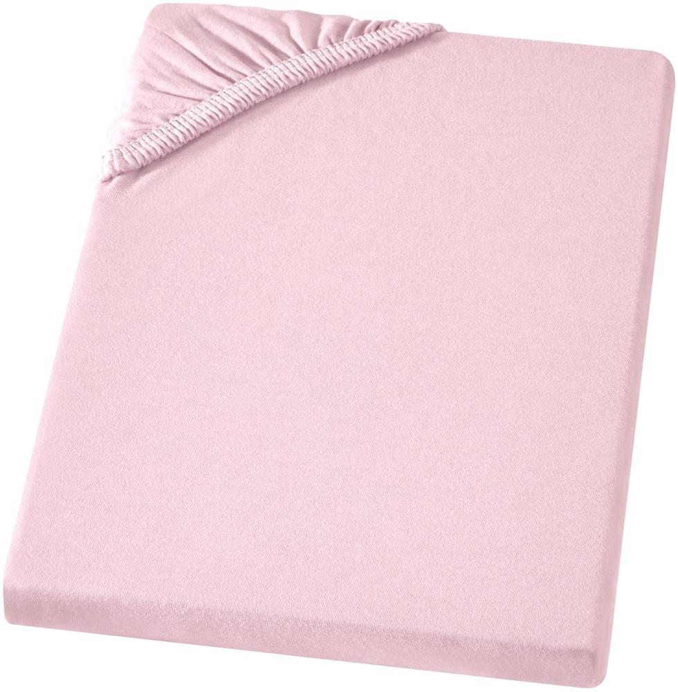 Carpe Sonno Feinjersey Bettlaken aus 100% Baumwolle, Rosa, 90-100 x 200 cm Bild 1