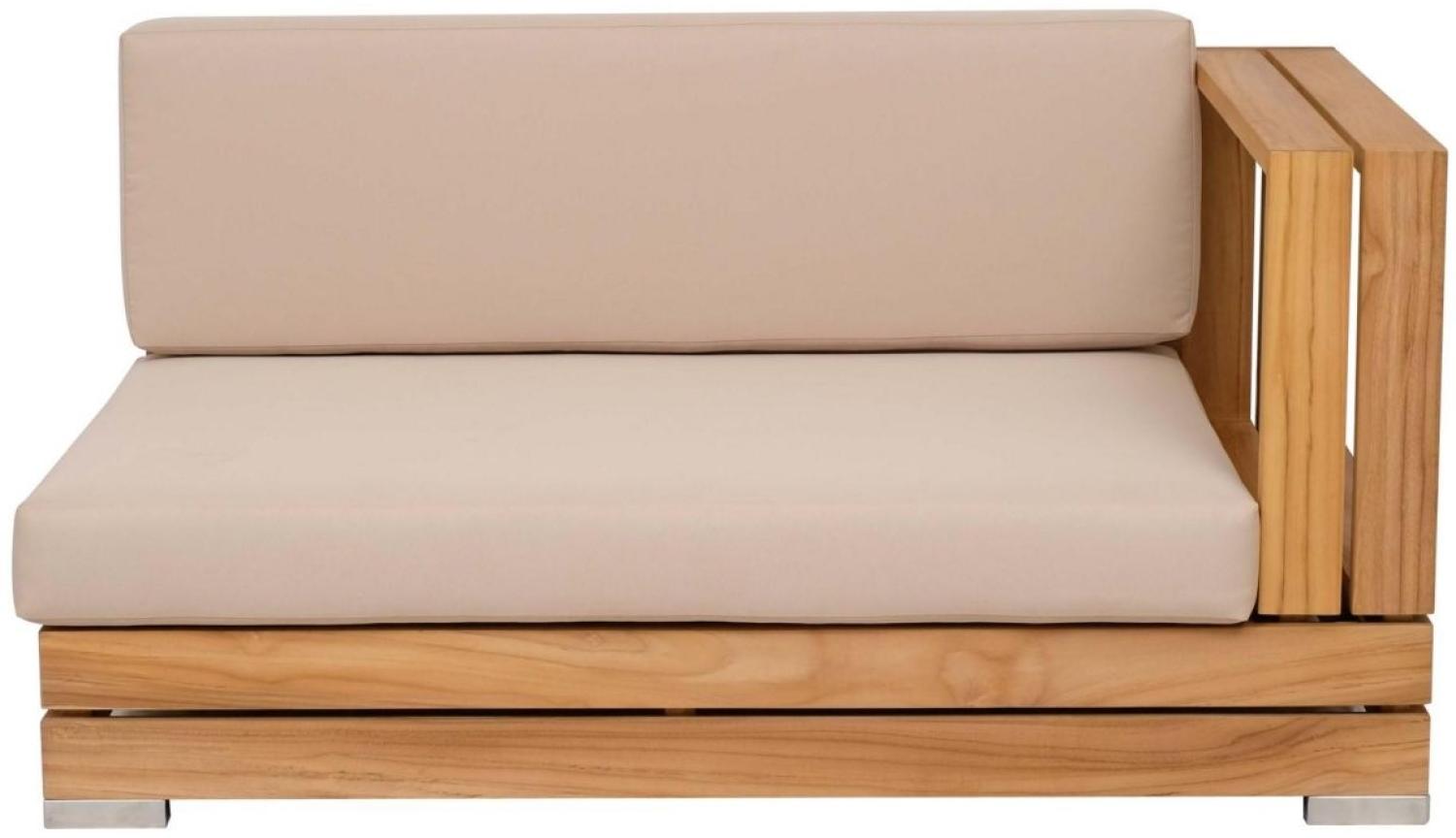 Ecksofa Korsika Ottomane rechts aus Teak mit Auflage von Teako Design Bild 1