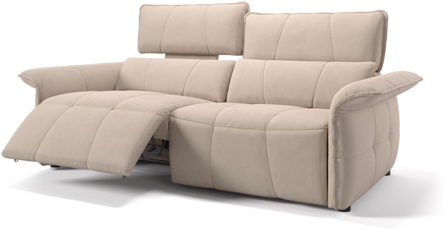 Sofanella 3-Sitzer ADRIA Stoffbezug Sofagarnitur Couch in Creme Bild 1