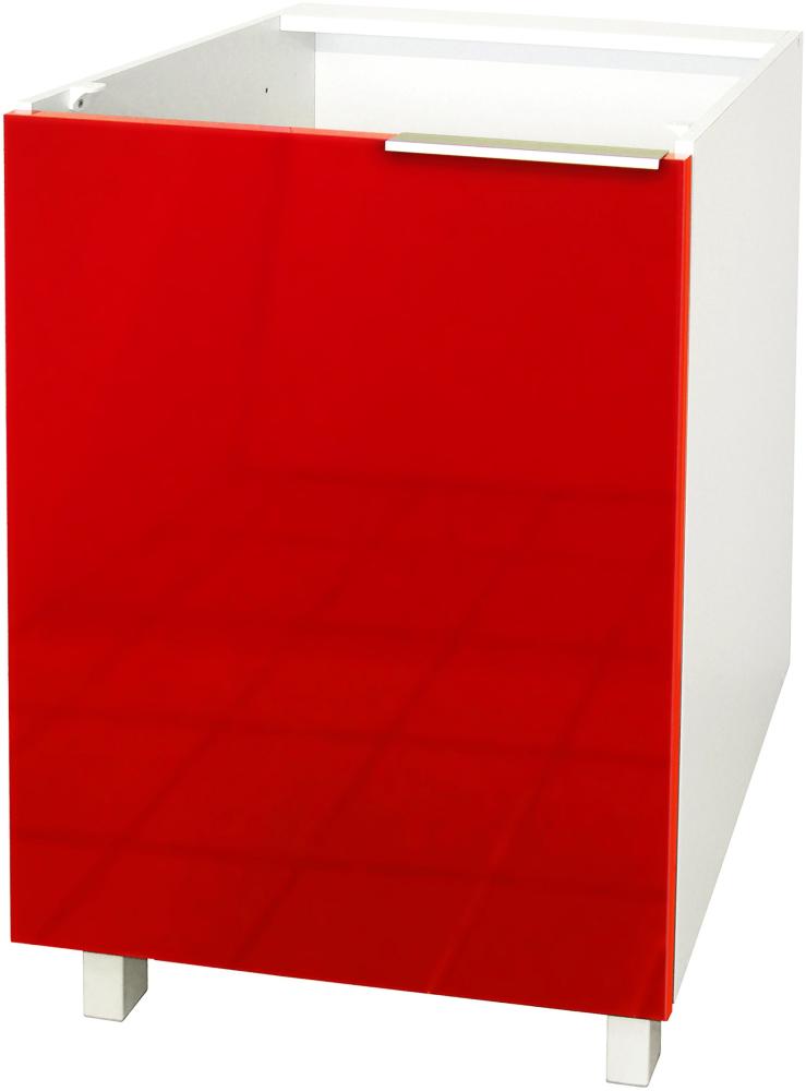 Berlioz Creations CP6BR Unterschrank für Küche mit Tür in rotem Hochglanz, 60 x 52 x 83 cm, 100 Prozent französische Herstellung Bild 1