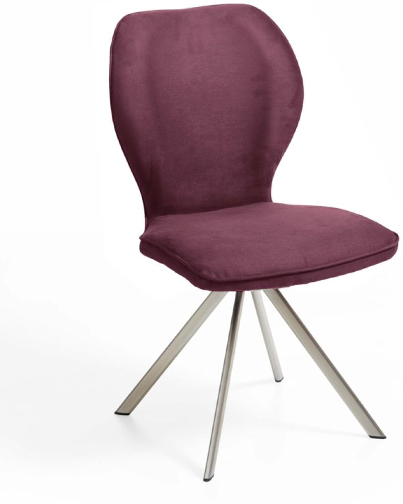 Niehoff Sitzmöbel Colorado Trend-Line Design-Stuhl Edelstahl/Polyester - 180° drehbar Nirvana rot Bild 1